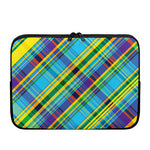 Colorful Tartan Pattern Print Laptop Sleeve