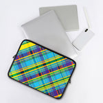 Colorful Tartan Pattern Print Laptop Sleeve
