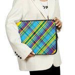 Colorful Tartan Pattern Print Laptop Sleeve