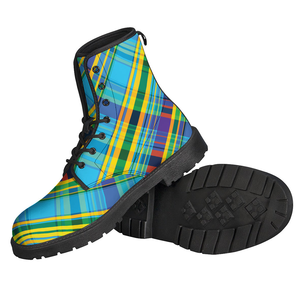 Colorful Tartan Pattern Print Backpack