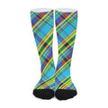 Colorful Tartan Pattern Print Long Socks