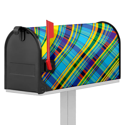 Colorful Tartan Pattern Print Mailbox Cover