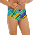 Colorful Tartan Pattern Print Men's Briefs
