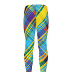 Colorful Tartan Pattern Print Men's leggings
