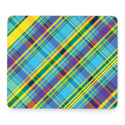 Colorful Tartan Pattern Print Mouse Pad