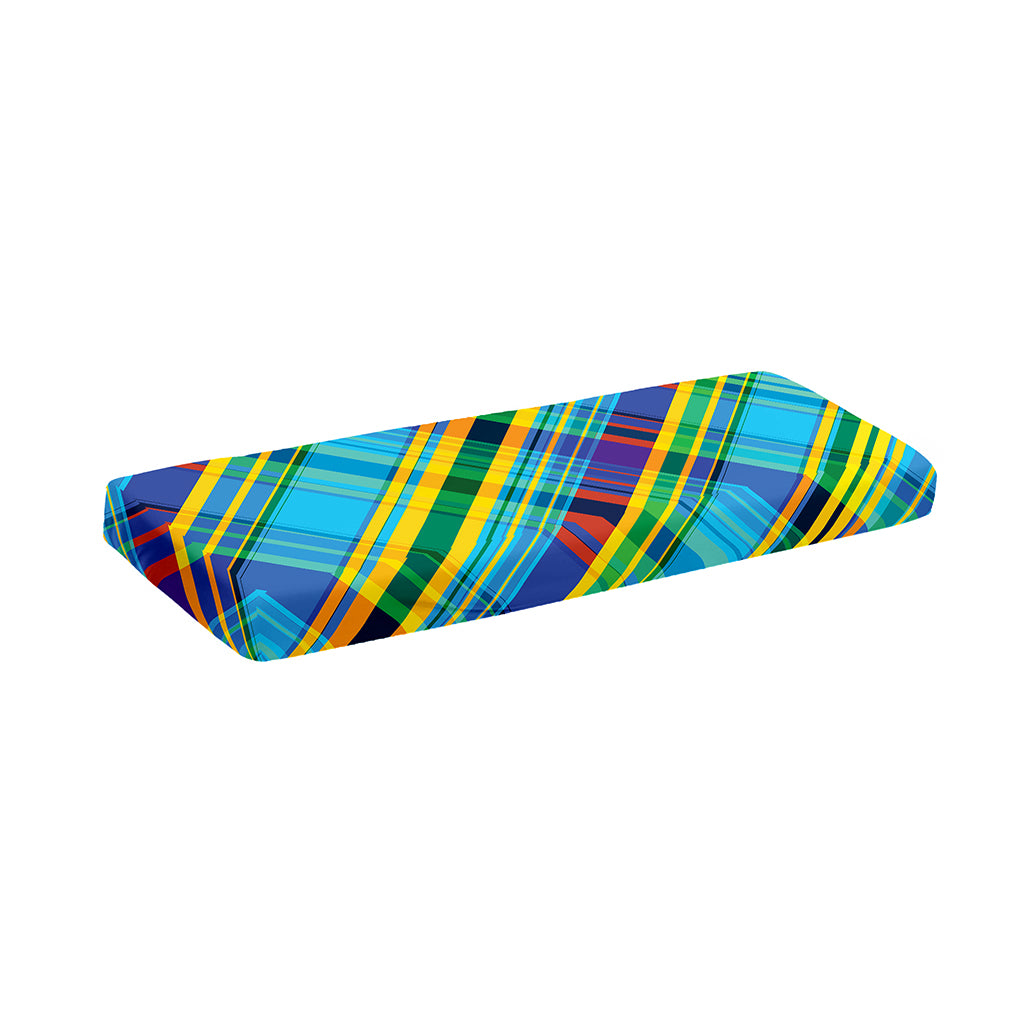 Colorful Tartan Pattern Print Piano Keyboard Cover