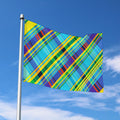 Colorful Tartan Pattern Print Polyester Flag