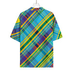 Colorful Tartan Pattern Print Rayon Hawaiian Shirt