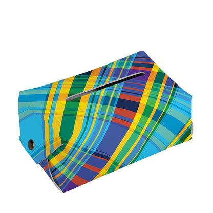 Colorful Tartan Pattern Print Rectangle Tissue Box Cover