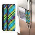 Colorful Tartan Pattern Print Refrigerator Handle Covers