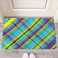 Colorful Tartan Pattern Print Rubber Doormat