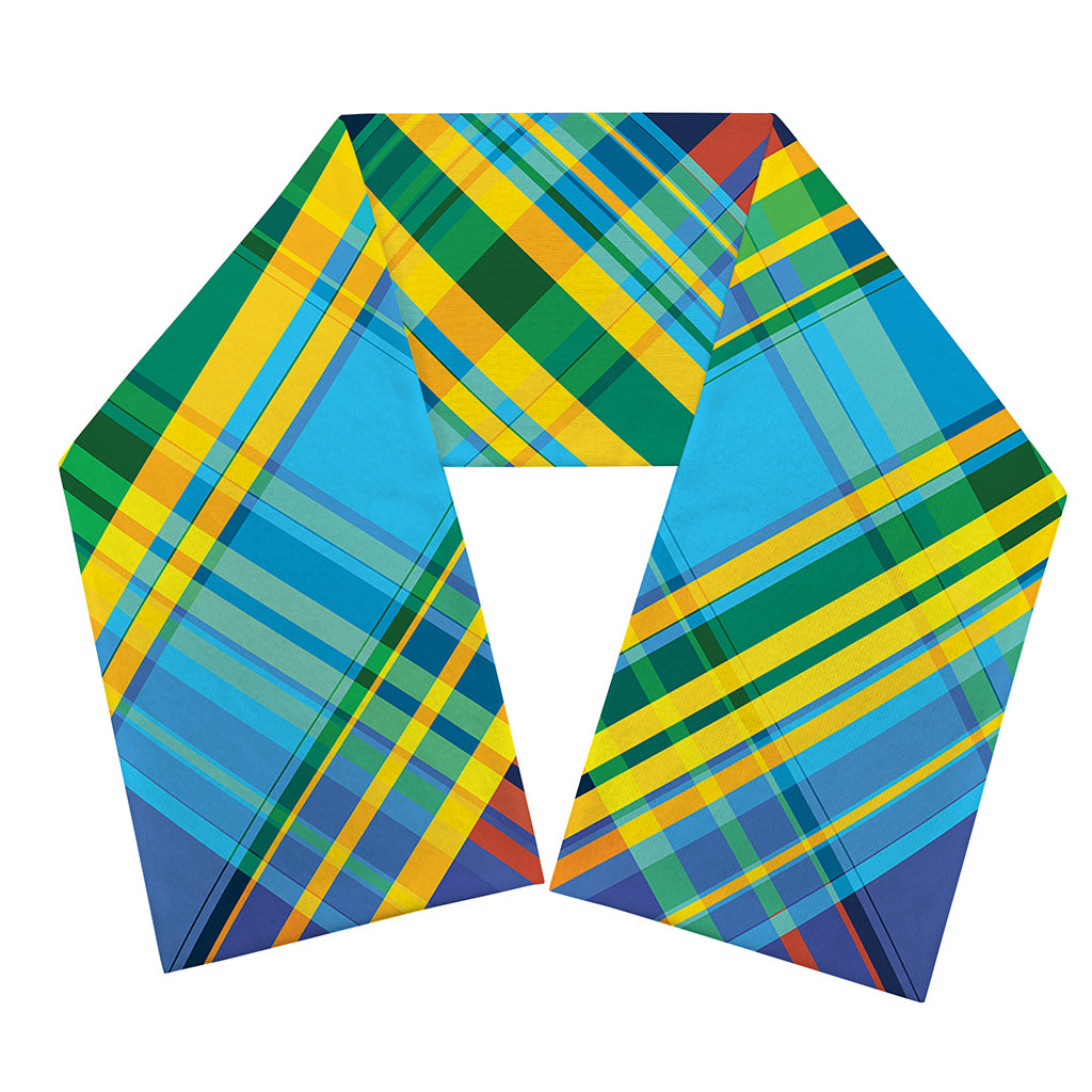 Colorful Tartan Pattern Print Scarf