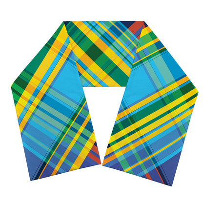 Colorful Tartan Pattern Print Scarf