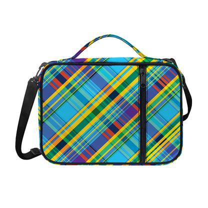 Colorful Tartan Pattern Print Shoulder Strap Bible Bag