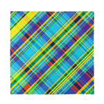 Colorful Tartan Pattern Print Silk Bandana