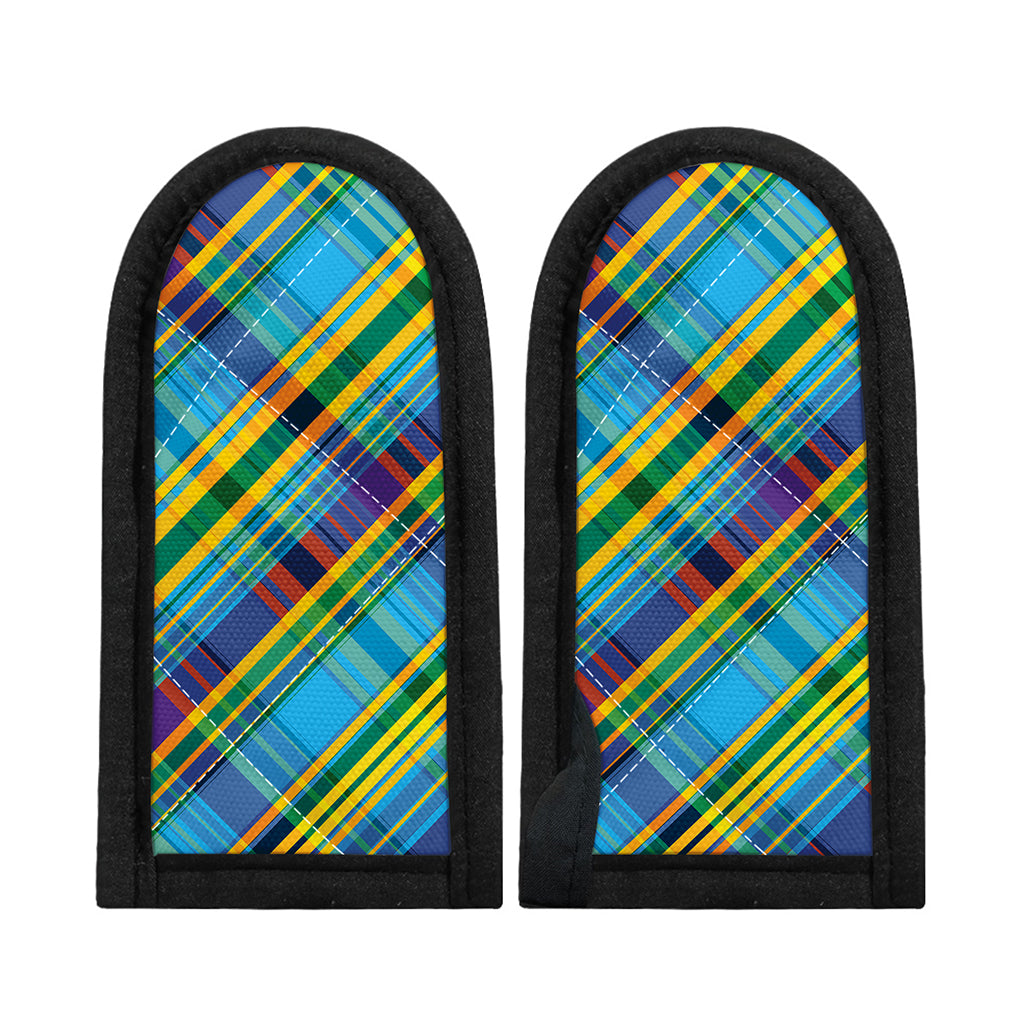 Colorful Tartan Pattern Print Skillet Handle Cover