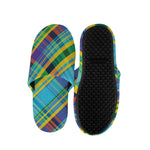 Colorful Tartan Pattern Print Slippers
