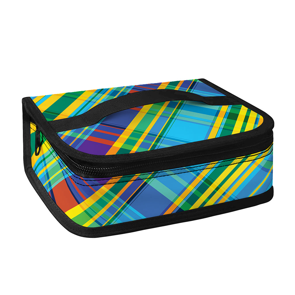 Colorful Tartan Pattern Print Small Lunch Bag