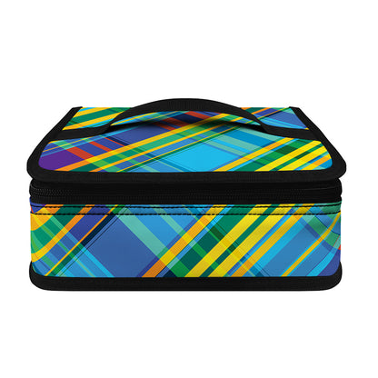 Colorful Tartan Pattern Print Small Lunch Bag