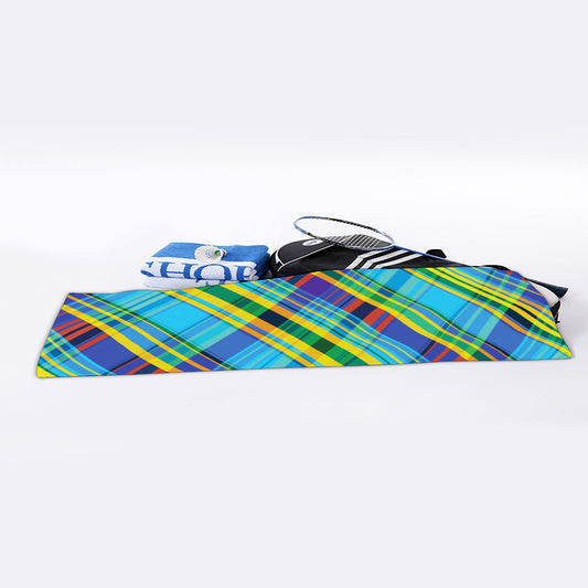 Colorful Tartan Pattern Print Sports Towel