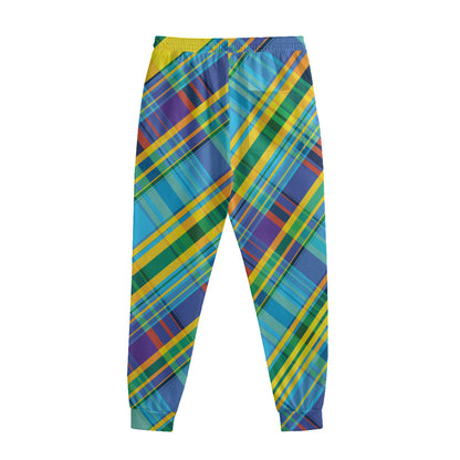 Colorful Tartan Pattern Print Sweatpants