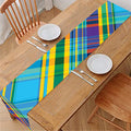 Colorful Tartan Pattern Print Table Runner
