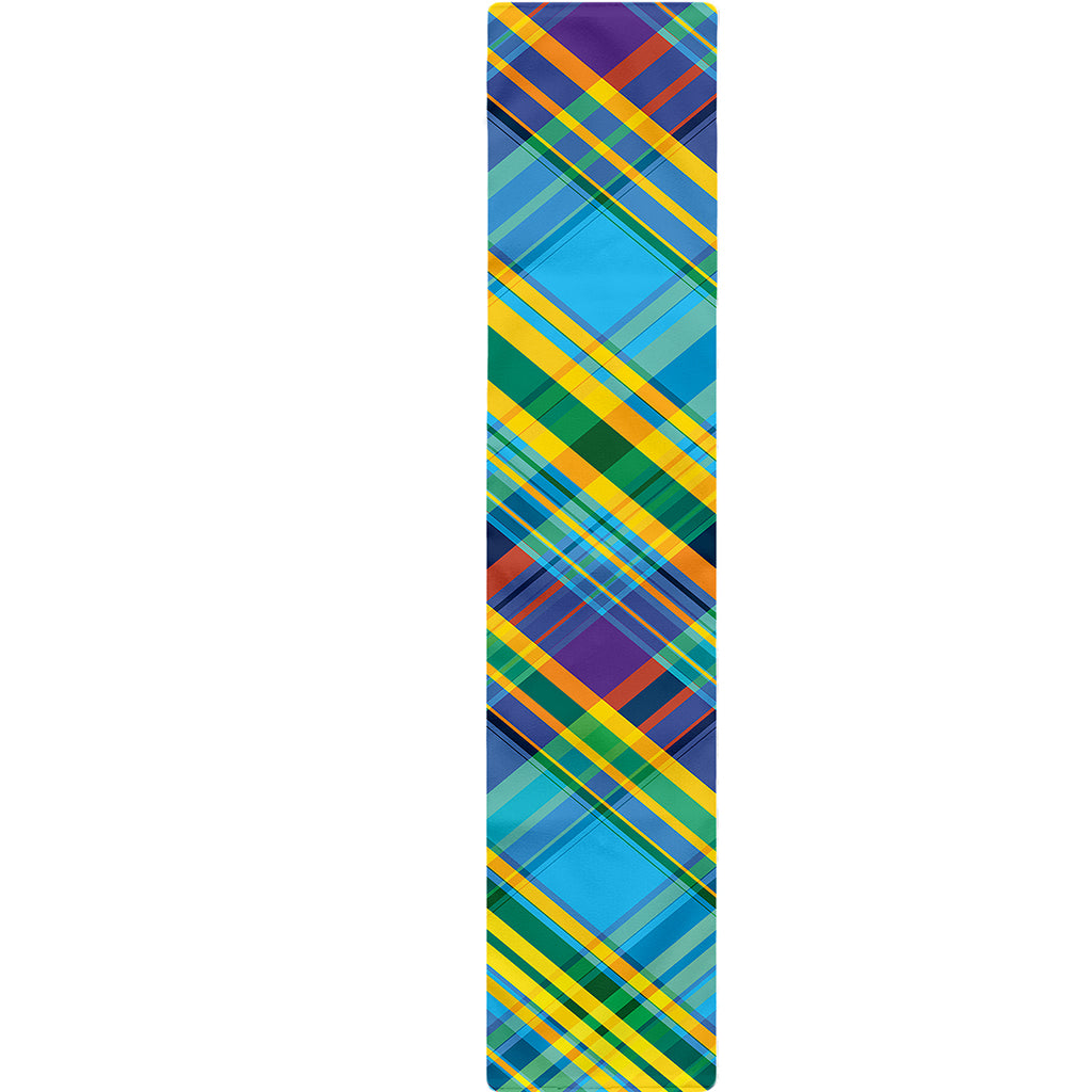 Colorful Tartan Pattern Print Table Runner