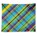 Colorful Tartan Pattern Print Tapestry