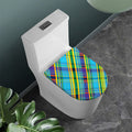 Colorful Tartan Pattern Print Toilet Lid Cover