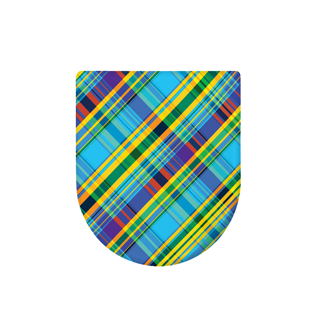 Colorful Tartan Pattern Print Toilet Lid Cover