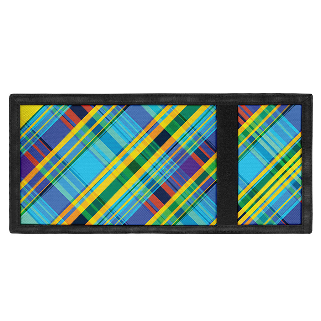 Colorful Tartan Pattern Print Trifold Wallet