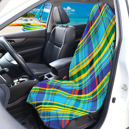 Colorful Tartan Pattern Print Waterproof Car Seat Cover