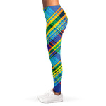 Colorful Tartan Pattern Print Women's Leggings