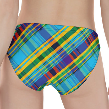 Colorful Tartan Pattern Print Women's Panties