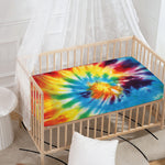Colorful Tie Dye Print Baby Crib Sheet