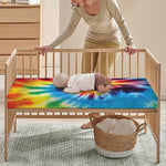 Colorful Tie Dye Print Baby Crib Sheet