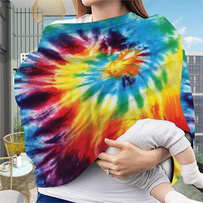 Colorful Tie Dye Print Baby Seat Cover