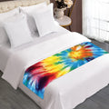 Colorful Tie Dye Print Bed Runner