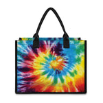 Colorful Tie Dye Print Canvas Tote Bag
