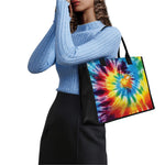 Colorful Tie Dye Print Canvas Tote Bag