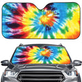 Colorful Tie Dye Print Car Windshield Sun Shade