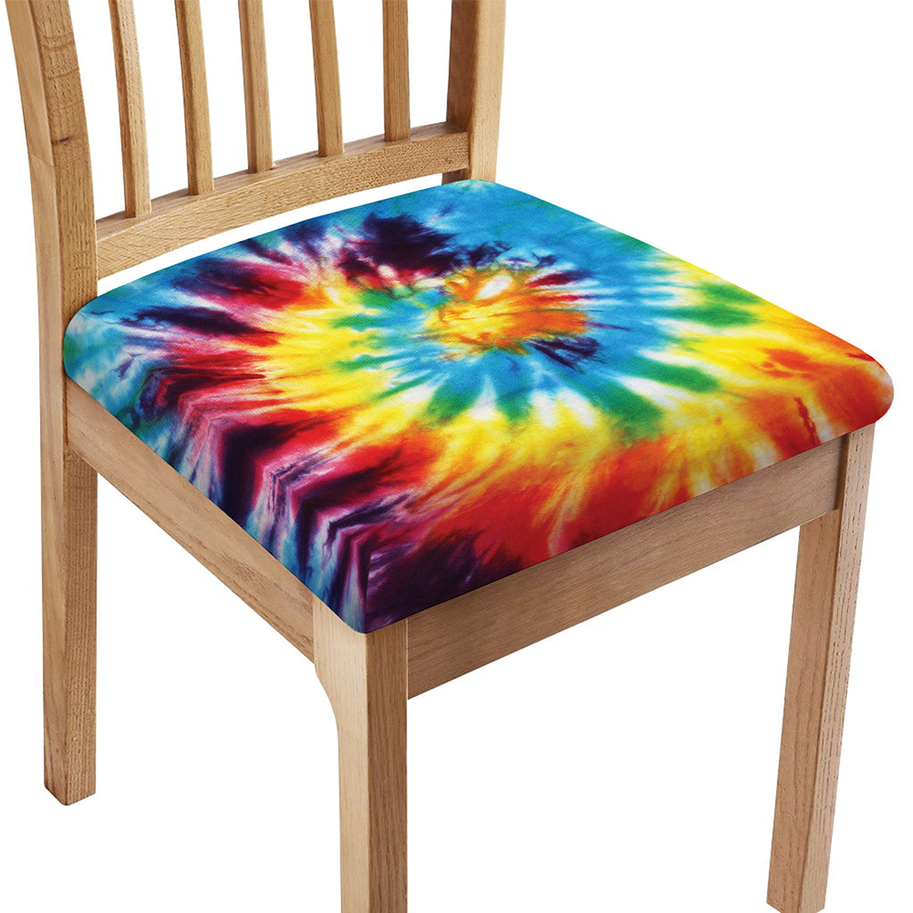Colorful Tie Dye Print Chair Cushion Cover