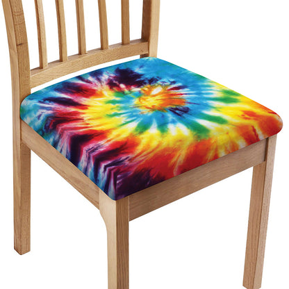 Colorful Tie Dye Print Chair Cushion Cover