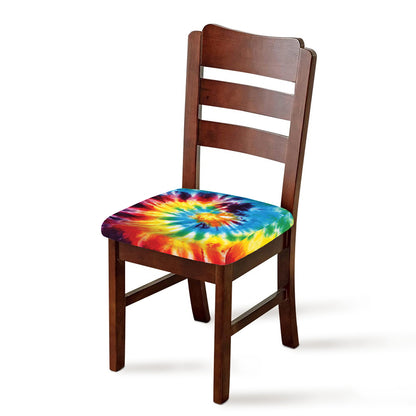 Colorful Tie Dye Print Chair Cushion Cover