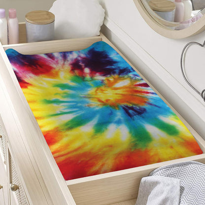 Colorful Tie Dye Print Changing Pad Cover