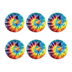 Colorful Tie Dye Print Coaster Set