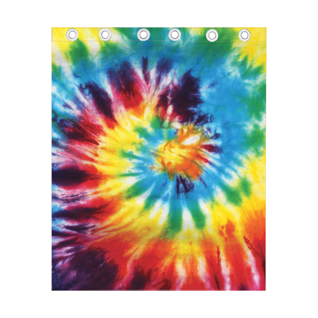Colorful Tie Dye Print Curtain