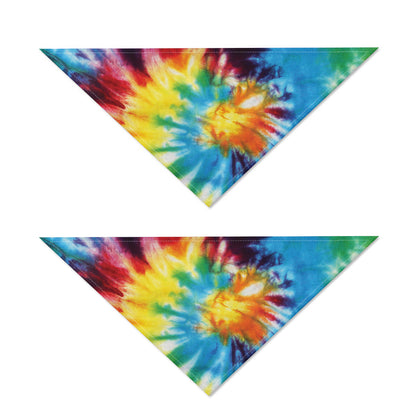 Colorful Tie Dye Print Dog Bandana