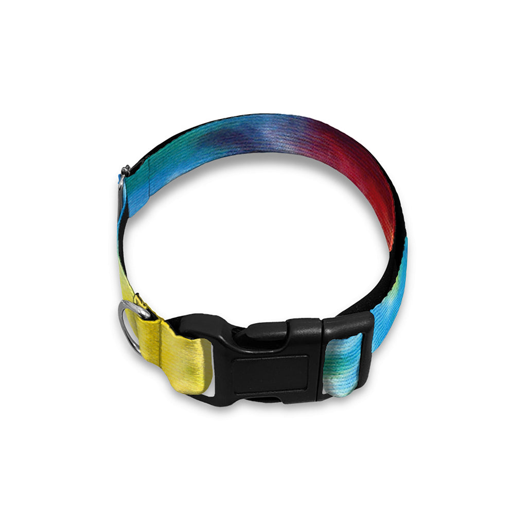 Colorful Tie Dye Print Dog Collar