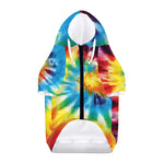 Colorful Tie Dye Print Dog Zip Up Hoodie